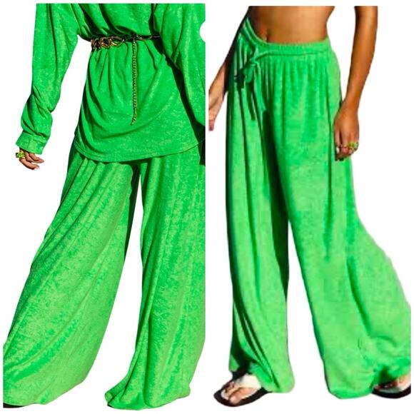 Pretty Little Thing Recycled Towelling Wide Leg Beach Pant SZ 6 $50 - Picture 3 of 8